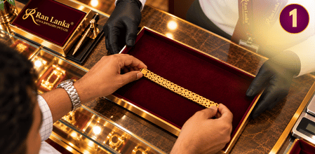Gold jewellery checked for selling at Ran Lanka