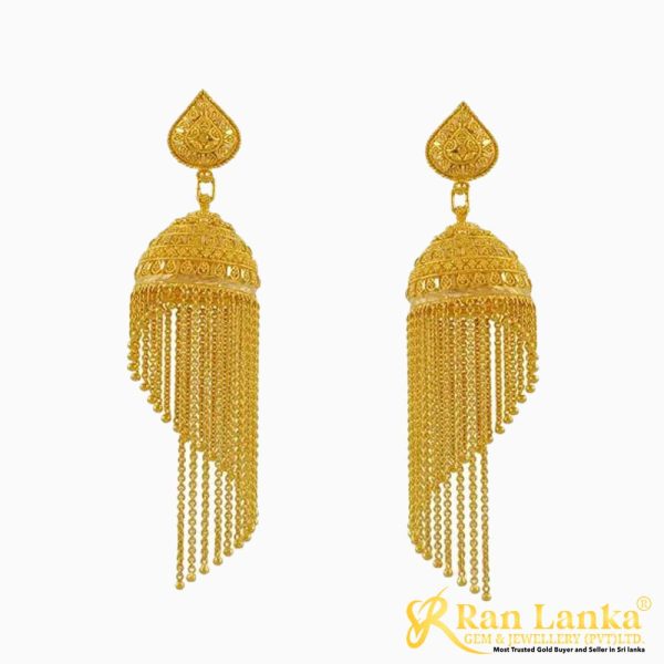 916 Yellow Gold Earring