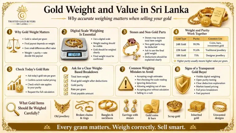 Gold Weight and Value: Why Accurate Weighing Matters When Selling Gold in Sri Lanka