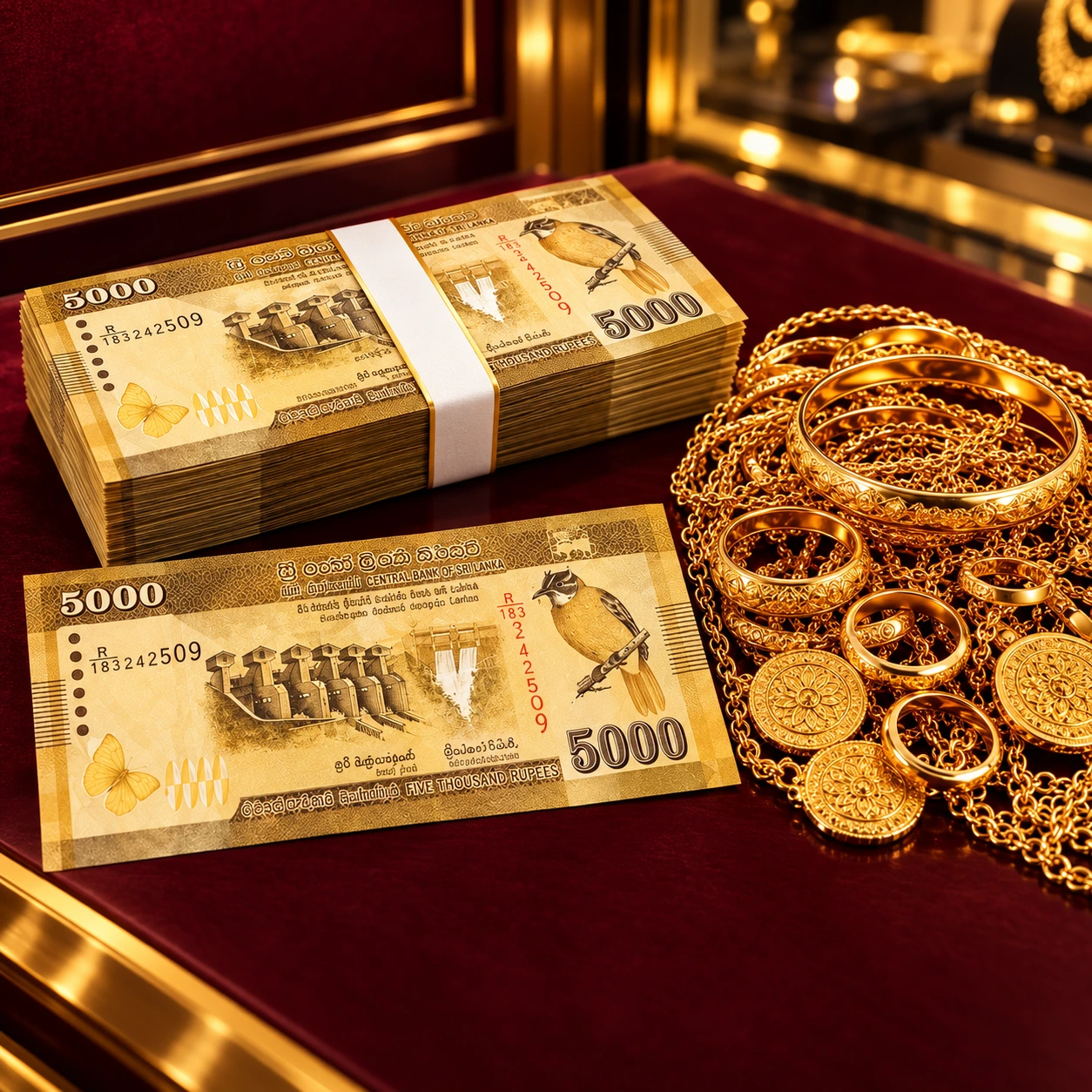 Cash for gold jewellery at Ran Lanka